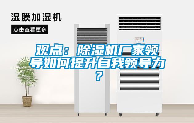 觀點:除濕機廠家領導如何提升自我領導力?