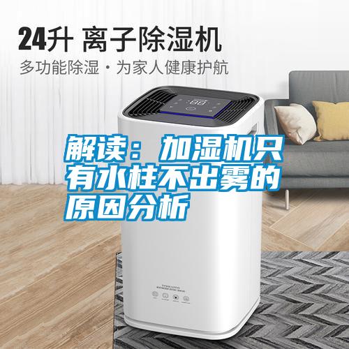 解讀：加濕機只有水柱不出霧的原因分析
