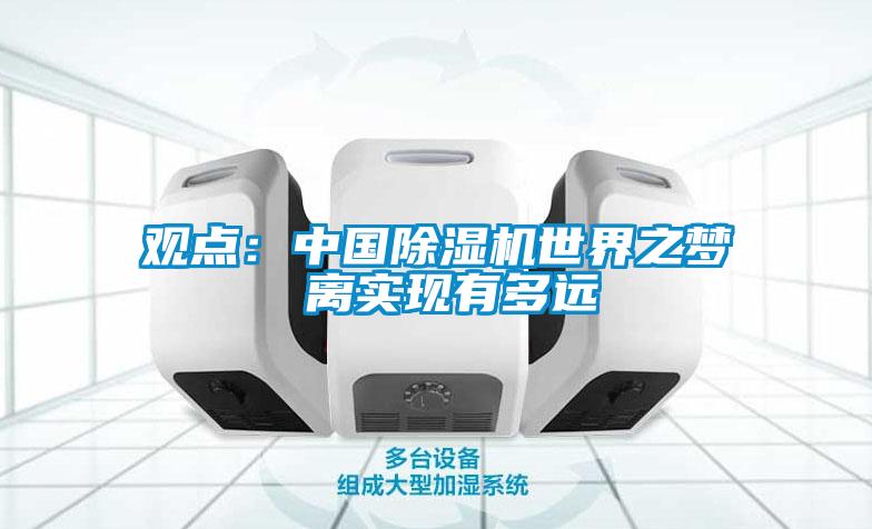 觀點：中國除濕機世界之夢 離實現有多遠