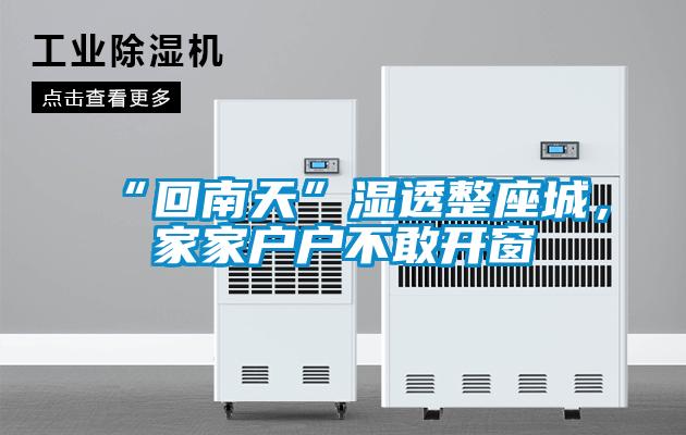 “回南天”濕透整座城,家家戶戶不敢開窗