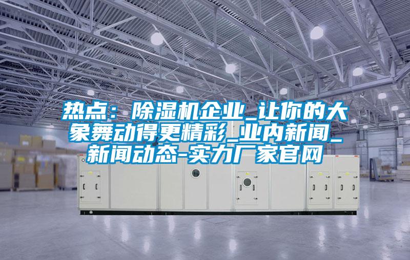 熱點(diǎn):除濕機(jī)企業(yè)_讓你的大象舞動(dòng)得更精彩_業(yè)內(nèi)新聞_新聞動(dòng)態(tài)-實(shí)力廠家官網(wǎng)