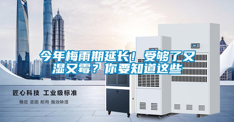 今年梅雨期延長(zhǎng)!受夠了又濕又霉?你要知道這些