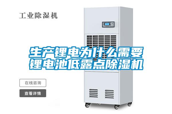 生產鋰電為什么需要鋰電池低露點除濕機