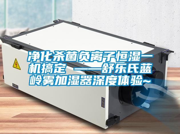 凈化殺菌負(fù)離子恒濕一機(jī)搞定 ——舒樂(lè)氏藍(lán)嶺霧加濕器深度體驗(yàn)~