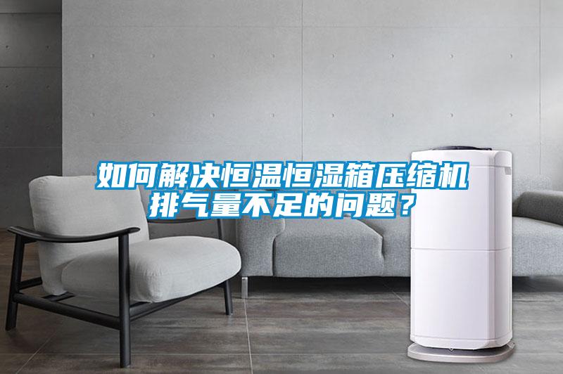 如何解決恒溫恒濕箱壓縮機排氣量不足的問題?