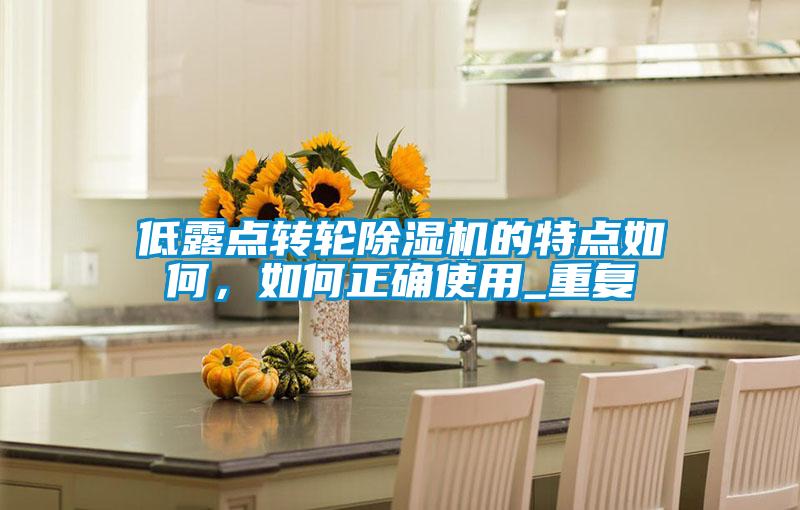 低露點轉(zhuǎn)輪除濕機的特點如何,如何正確使用_重復(fù)
