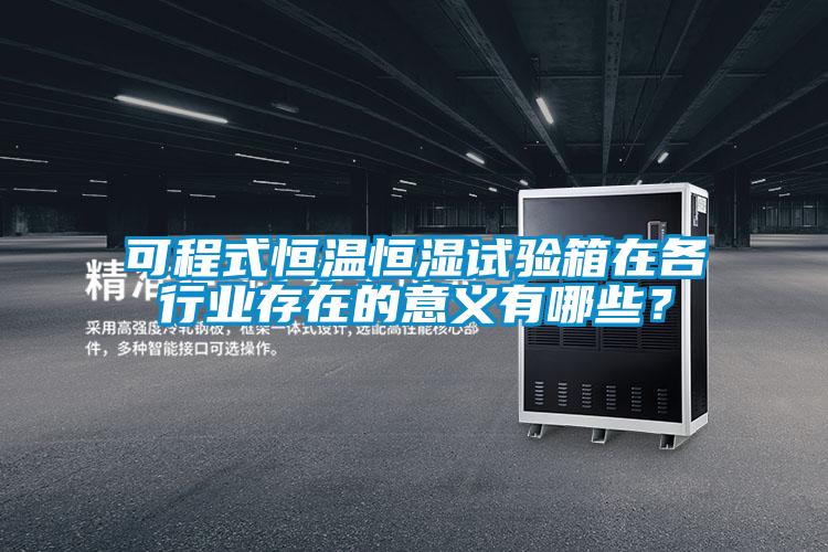 可程式恒溫恒濕試驗箱在各行業(yè)存在的意義有哪些？