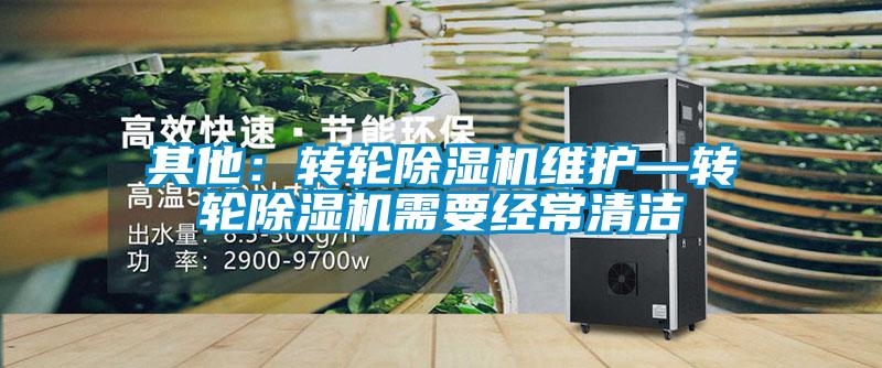 其他:轉輪除濕機維護—轉輪除濕機需要經常清潔