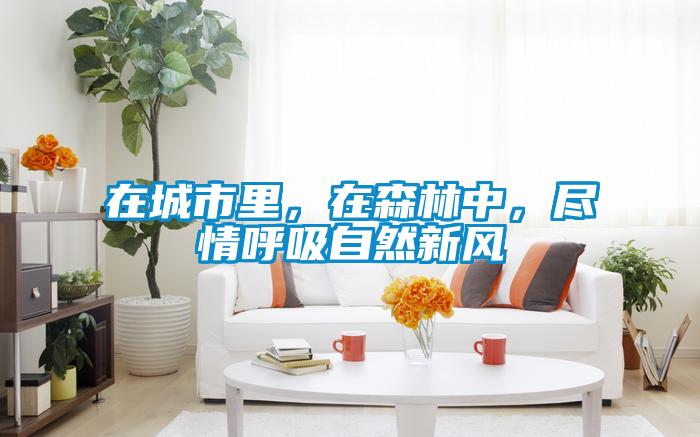 在城市里,在森林中,盡情呼吸自然新風
